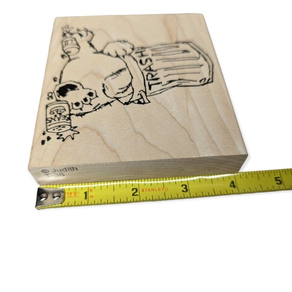 Stamps by Judith & Heather Large Trash Can Bear Stamp - Picture 5 of 5